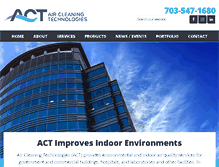 Tablet Screenshot of aircleaningtechnologies.com